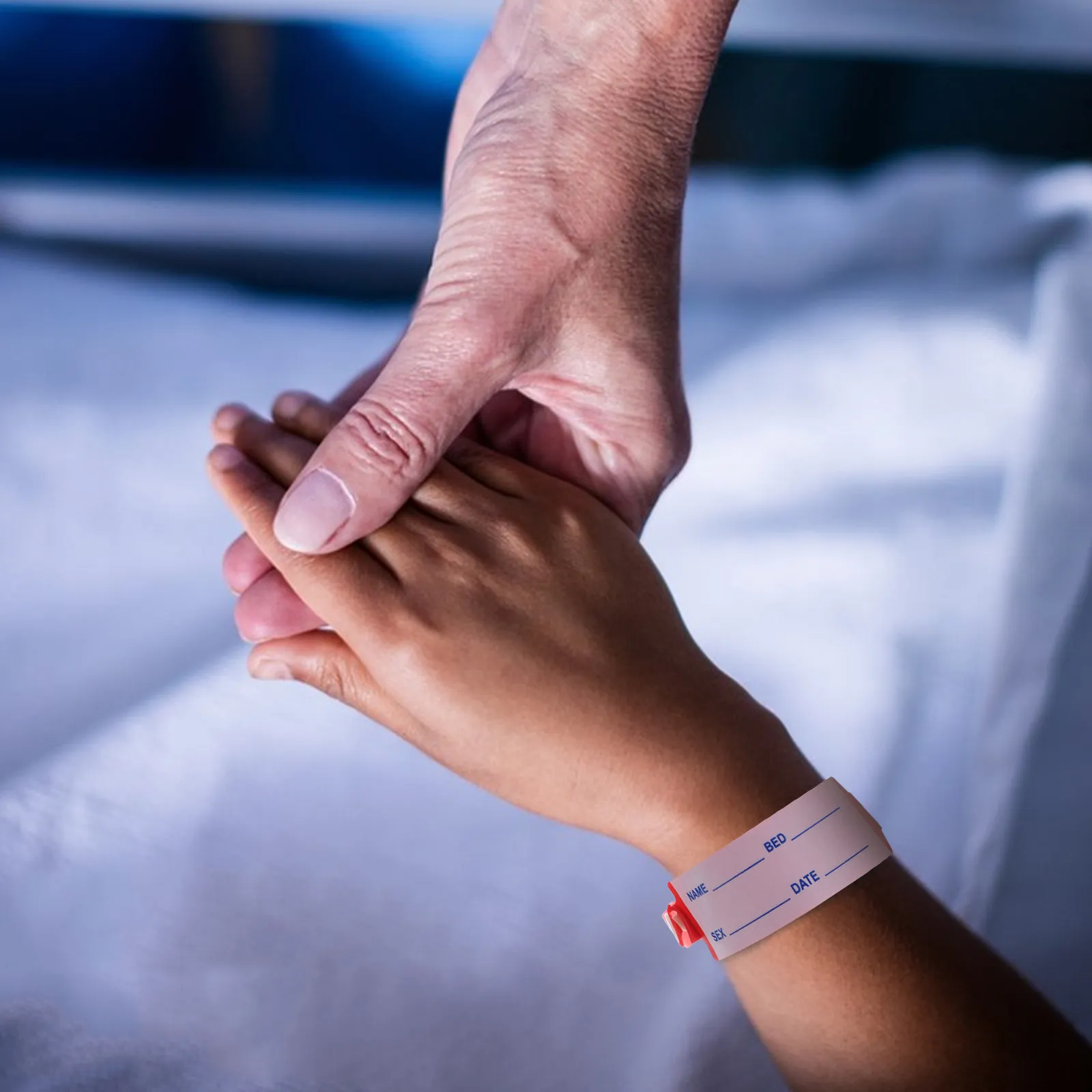 

100 шт. водонепроницаемых одноразовых идентификационных браслетов для больниц, для пациентов, пожилых людей, с чувствительной кожей