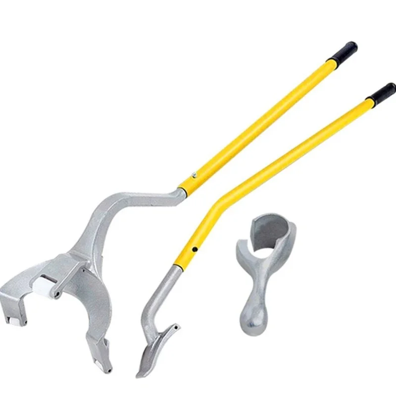 Vacuum tire removal tool, tire truck crowbar, large rake, mobile tire removal and replacement