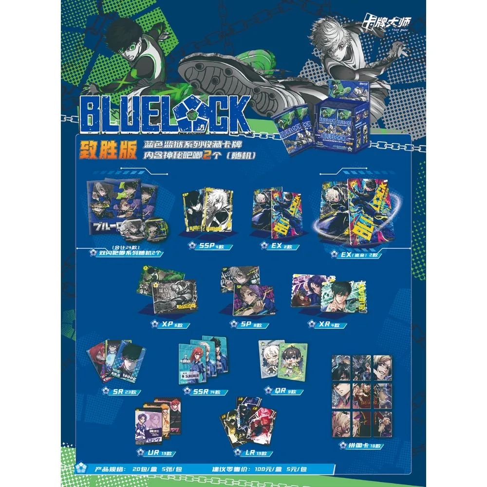 BLUE LOCK Character Card Fans Collection Football Passion Anime Creative Card Making Child Happy Christmas Surprise Family Gift