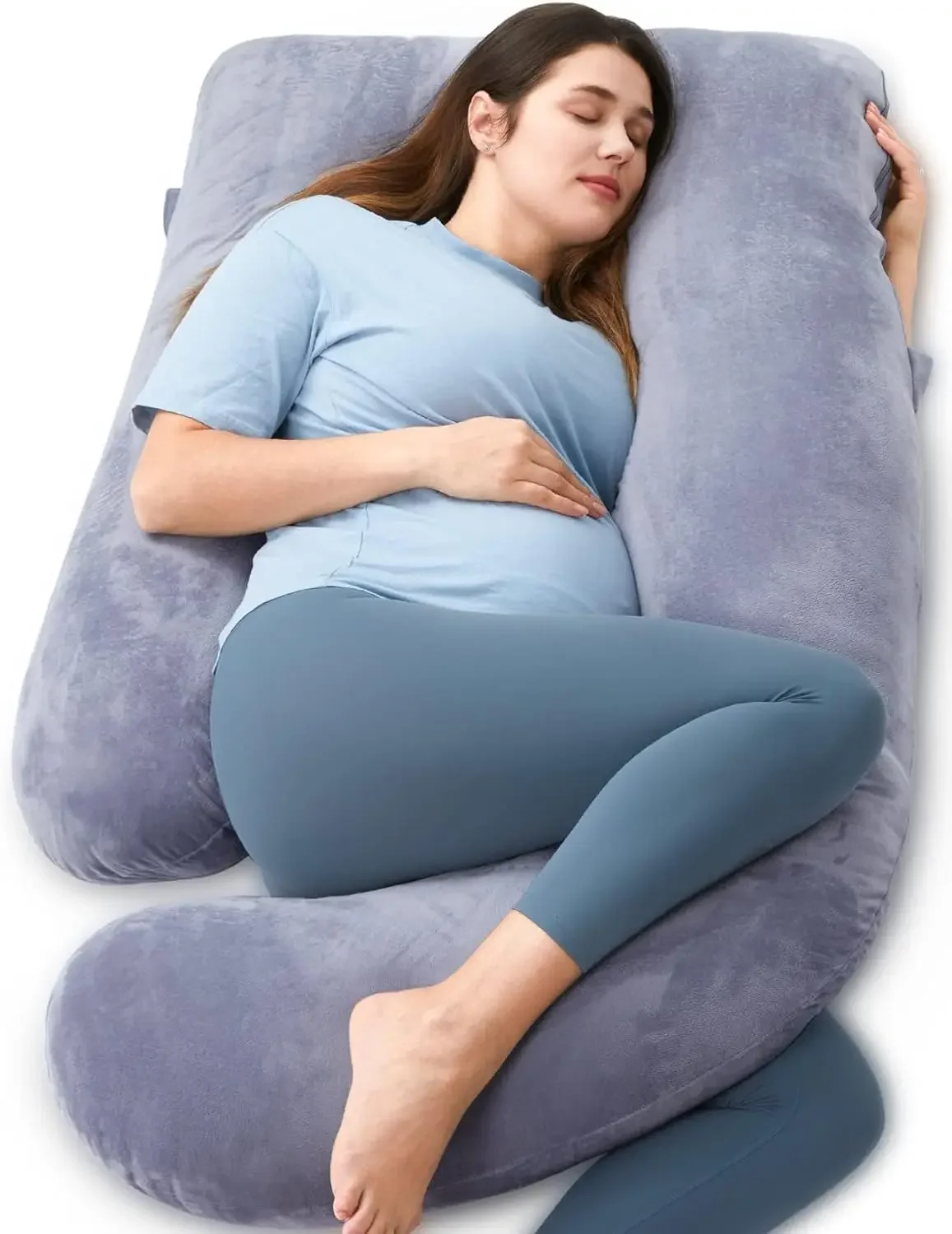 Pillows for Sleeping, U Shaped Full Body Maternity Pillow with Removable