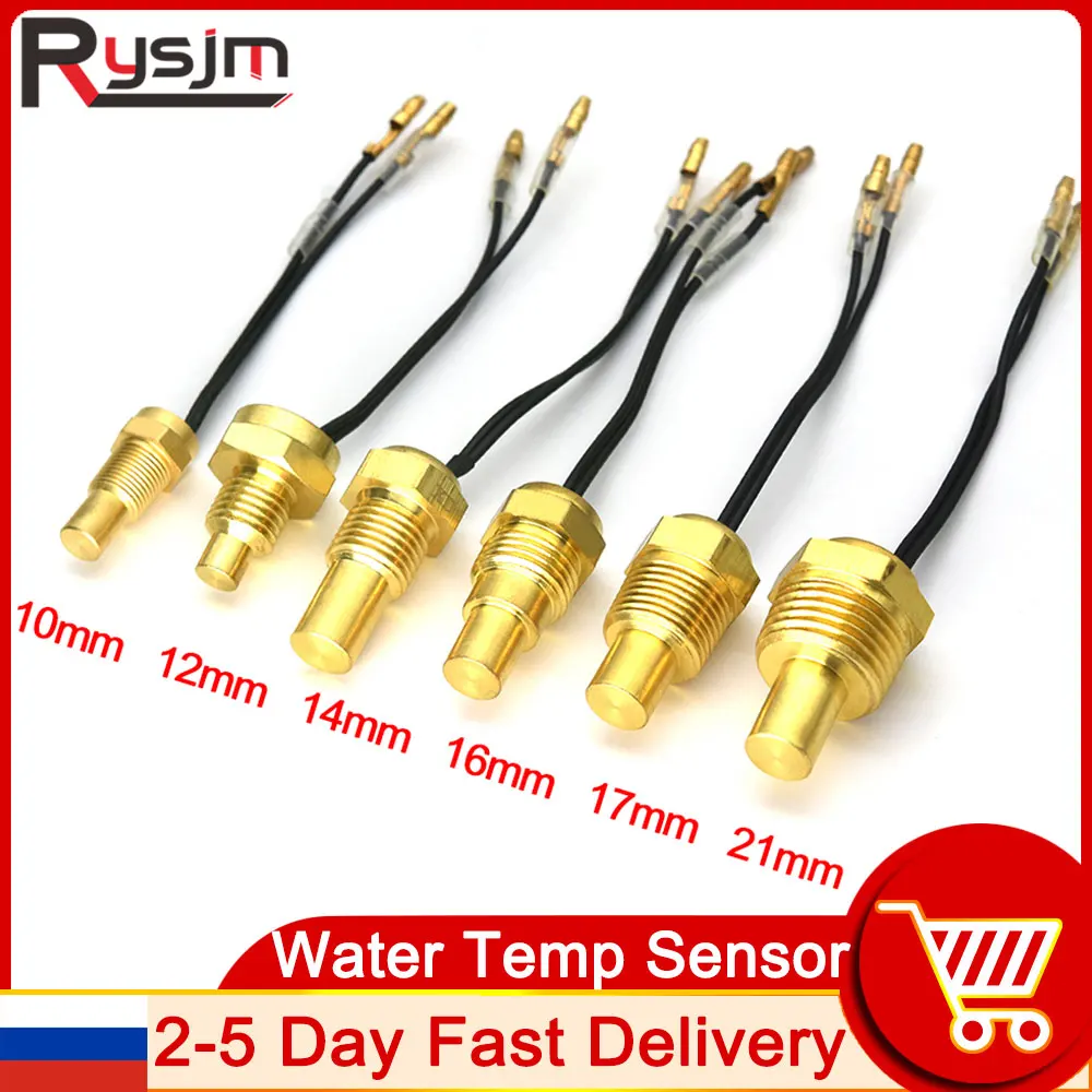 12V 24V Car Truck Digital Water Temperature Sensor 50K Head Plug 10MM 12MM 14MM 16MM 17MM 18MM 21MM 1/8 NPT  Water Temp Sender