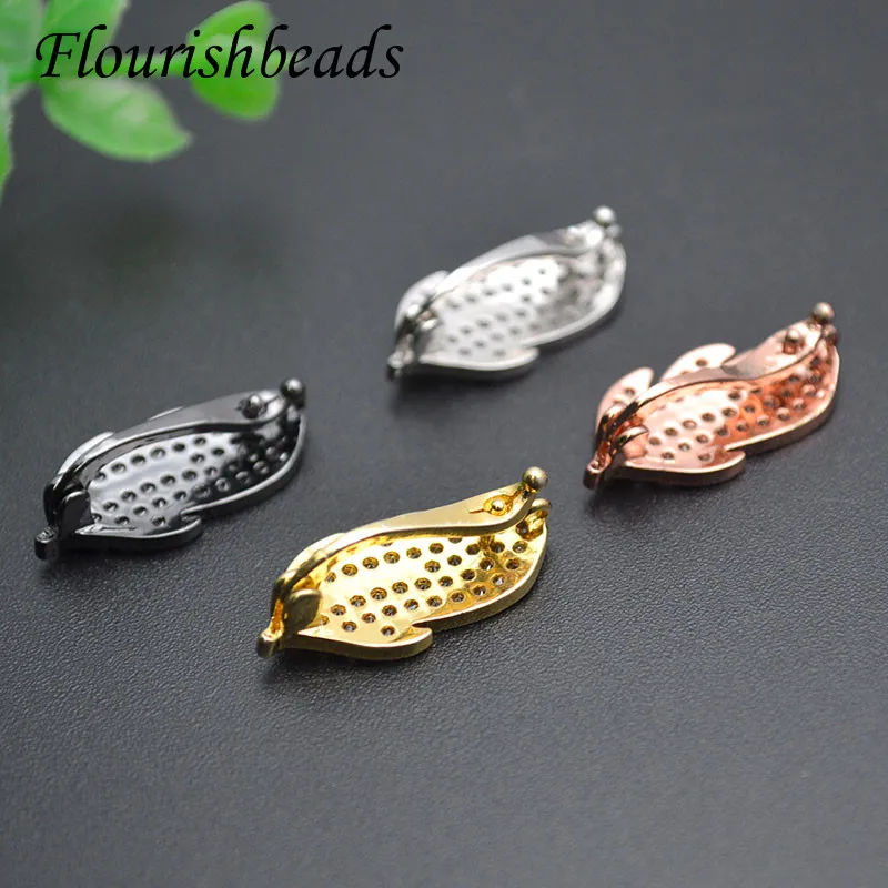 High Quality 4 Colors Leaf Pearl Clasp Hooks Clasp for Pearl Necklace Jewelry Accessories Supplies Wholesale 20pcs/lot