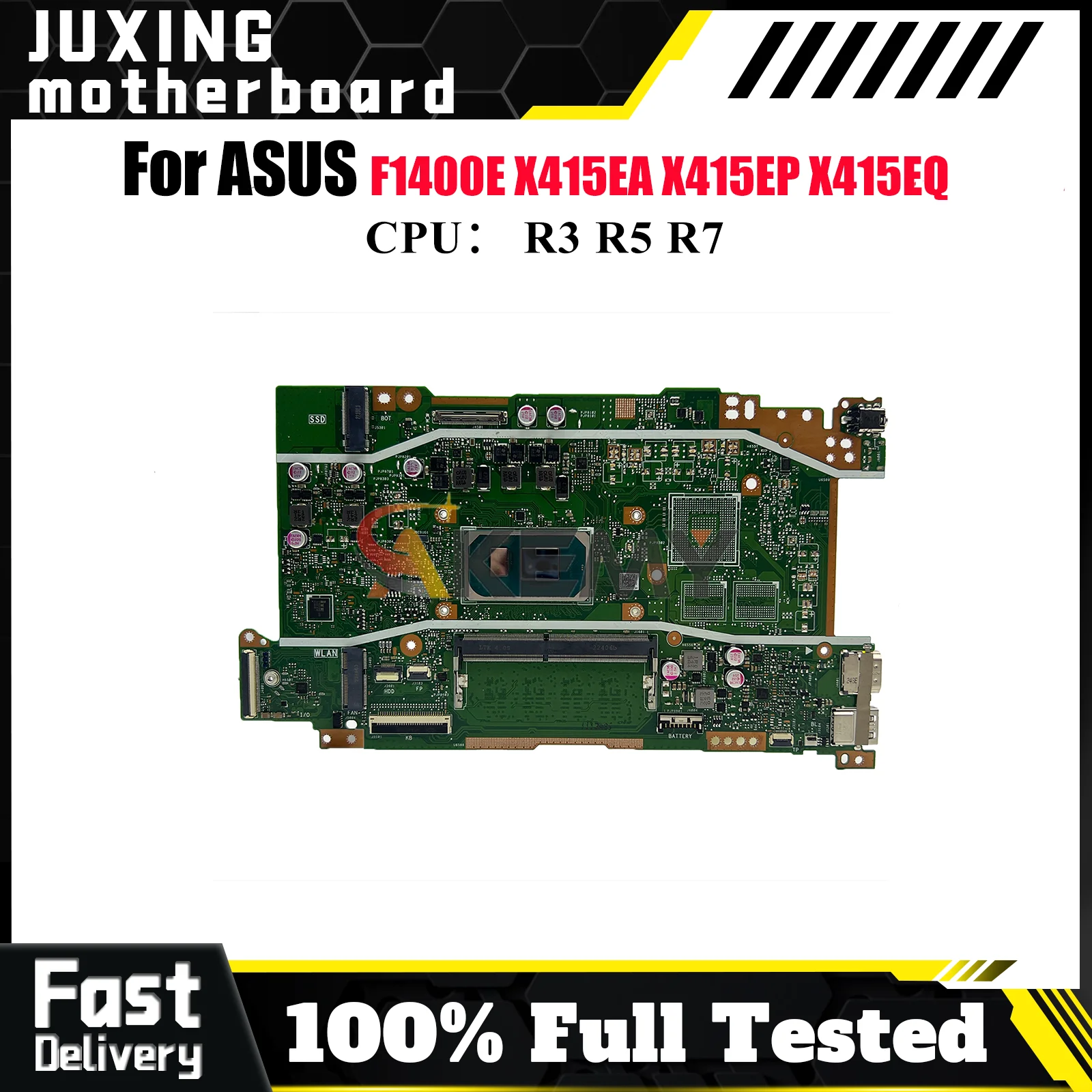 

X415EA Laptop Motherboard For ASUS VivoBook X415EA F1400E X415EP X415EQ F1500E V5200E V4200E X415E Mainboard With R3 R5 R7 CPU