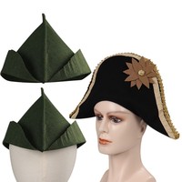 Adult Kids Wendy Pan Cosplay Hat Captain Hook Pirate Cap Halloween Fantasia Carnival Party Disguise Costume Accessories Headwear