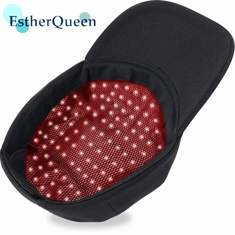 EstherQueen Red Light Cap Infrared Light with 100 LEDs 3 Wavelengths 430nm&660nm&850nm 3-in-1 LED Diode for Hair Growth