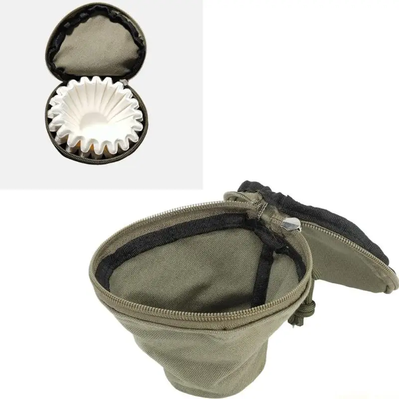 D0AB Compact Coffee Filter Paper Pouches for Hand Brewing on the Go and Trips