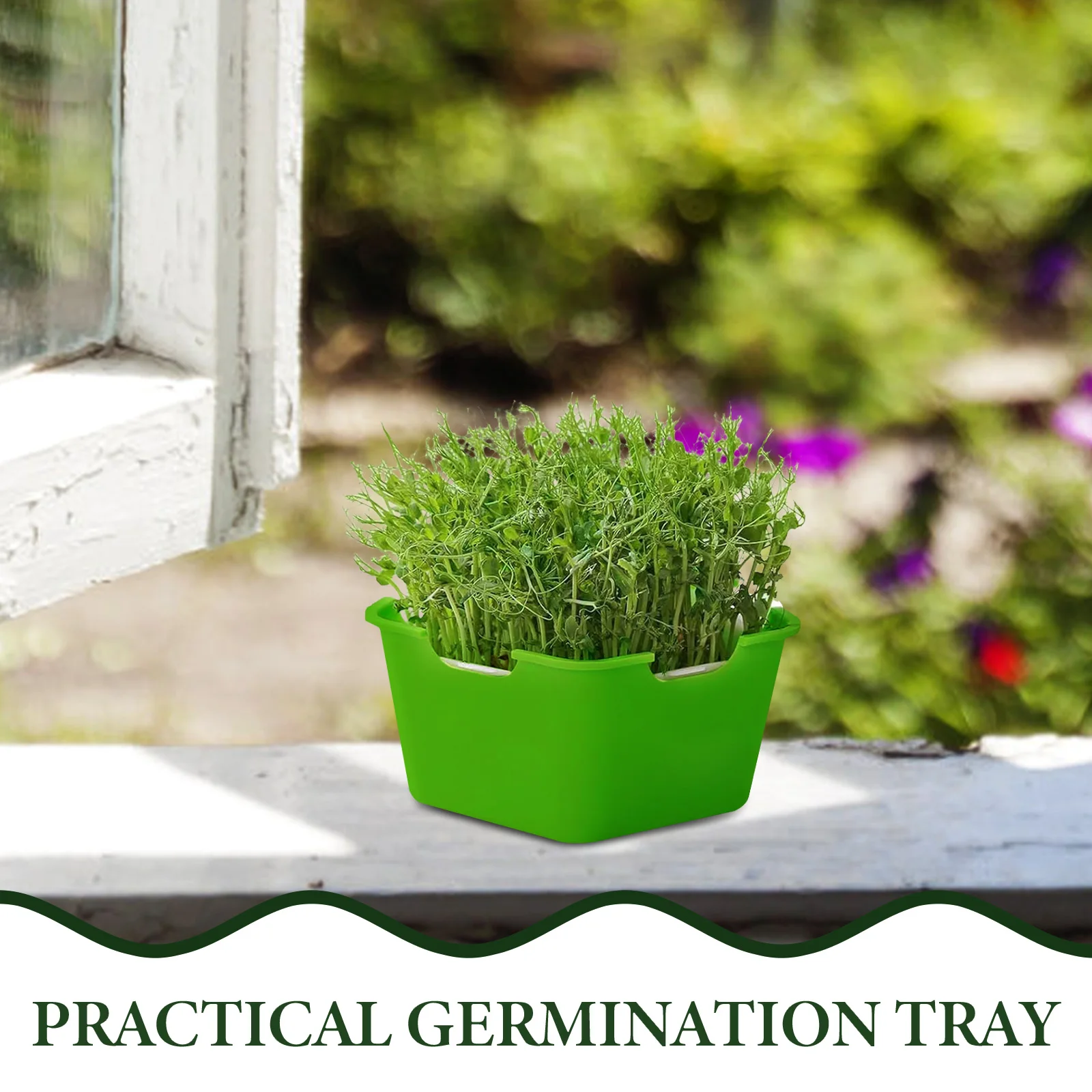 

4 Sets Garden Seedling Tray With Lid Germination Starter For Flowers Vegetables Succulents Cacti Greenhouse Farm Use Seedling