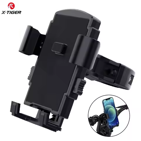X-TIGER Bicycle Phone Holder 360 Swivel Bicycle Phone Holder Motorcycle Anti-slip Holder Bicycle GPS Fixed Clip Car Phone Holder