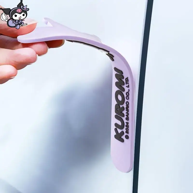 Car Door Handle Reversing Mirror Anti-Collision Strip Anime Cartoon Kuromi Bumper Door Bowl Anti-Scratch Decorative Accessories