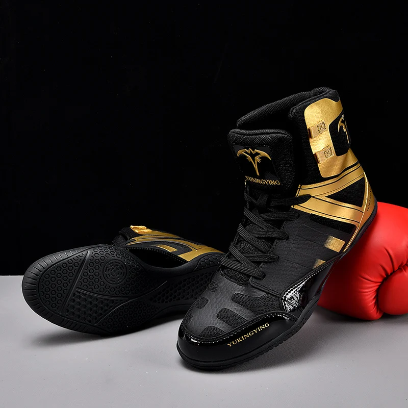 Wrestling, Boxing, Fitness Training Shoes, Men's Indoor Sports Shoes, Competitive Combat, Kung Fu Boxing Shoes, Sizes 38-46