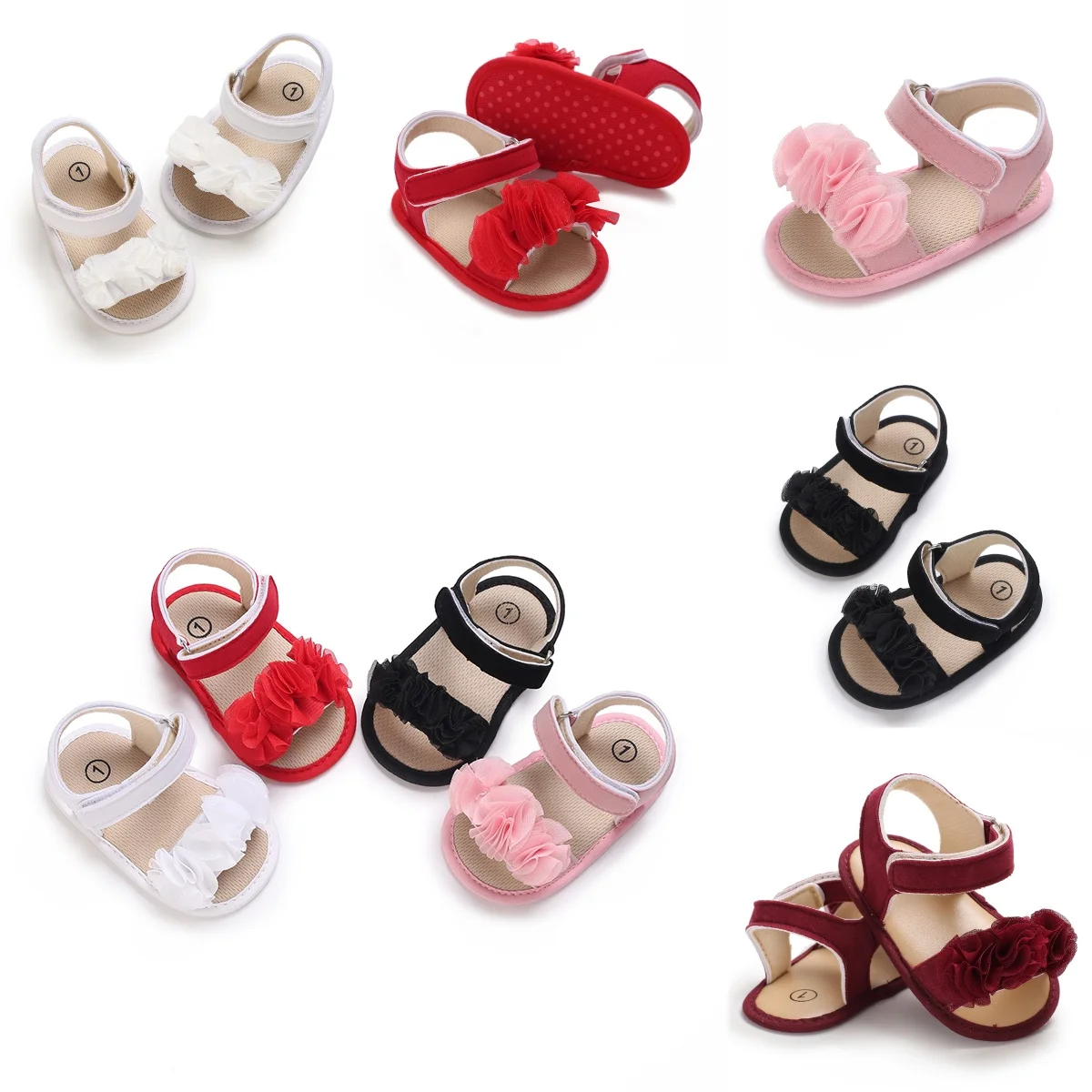 

Сандалии для маленьких мальчиков и девочек, простые сандалии на мягкой резиновой подошве, Нескользящая обувь для новорожденных