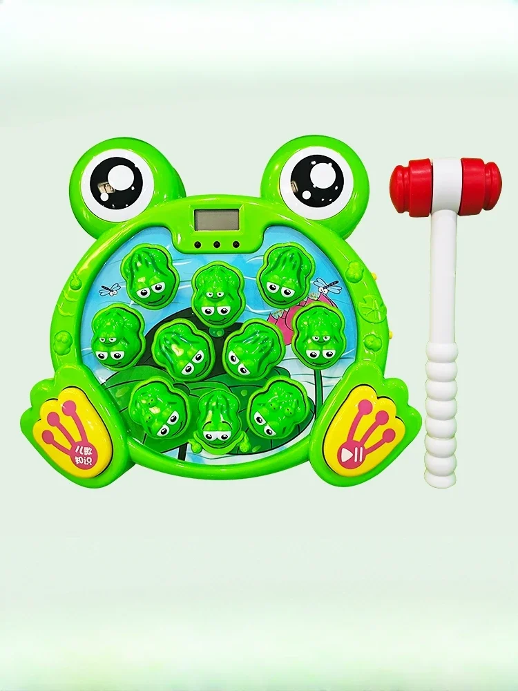 

Baby Frog Ground Mouse Multi functional Electric Game Machine Large Double Hammer Scoring Challenge