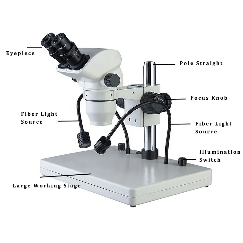 10X-120X التفتيش البحوث مجهر مجهر ستيريو التكبير لإصلاح ثنائي الفينيل متعدد الكلور والهاتف