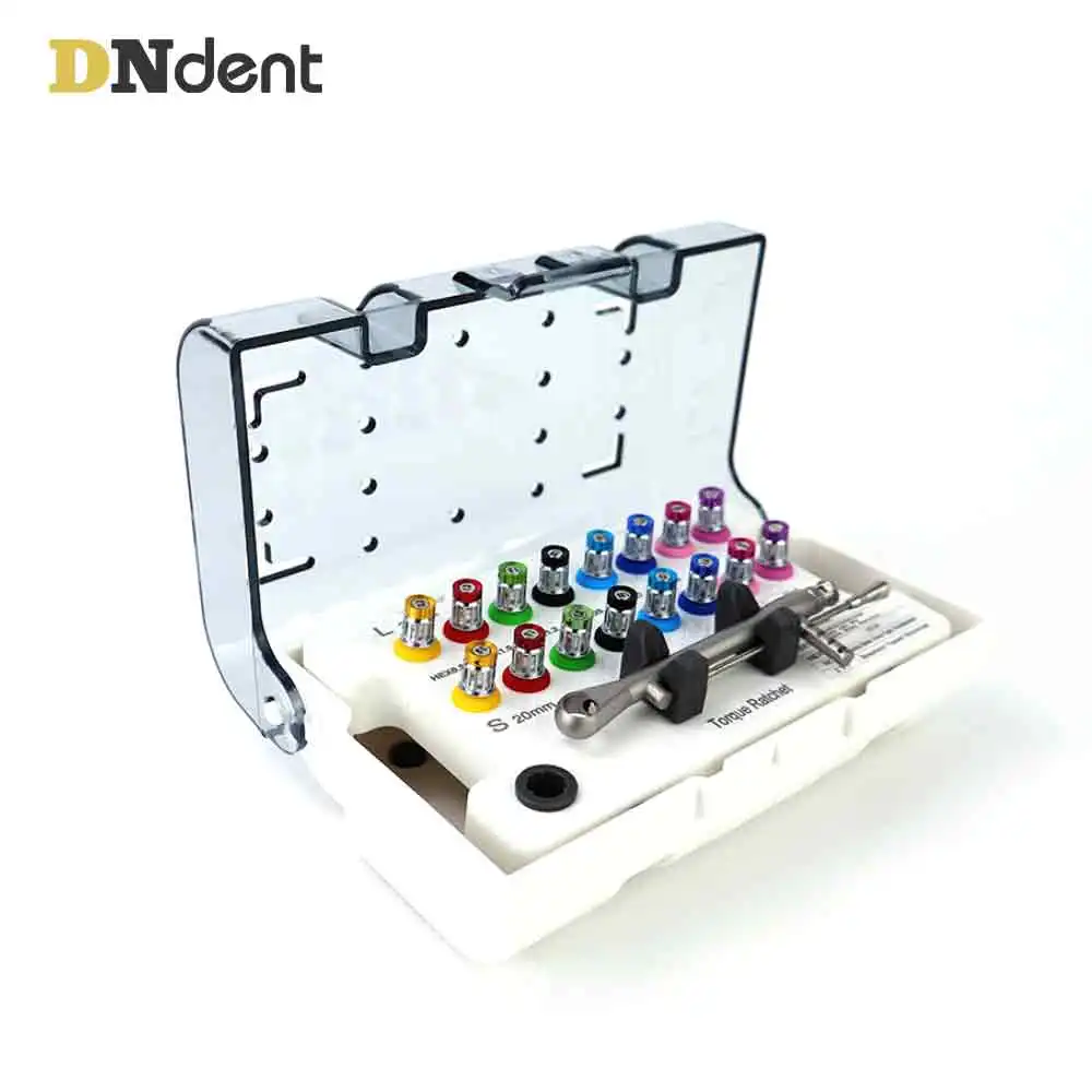 

High Quality Screwdriver Tools Dental Implant Torque Wrench Ratchet 10-70NCM with Drivers & Wrench Kit