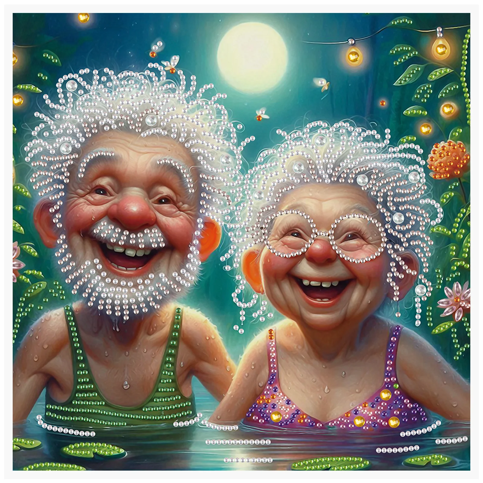 

Diamond Painting Kits for Adults,Happy Couple Special Shape Diamond Art for Beginners,Diamond Painting for Home Decoration Gift