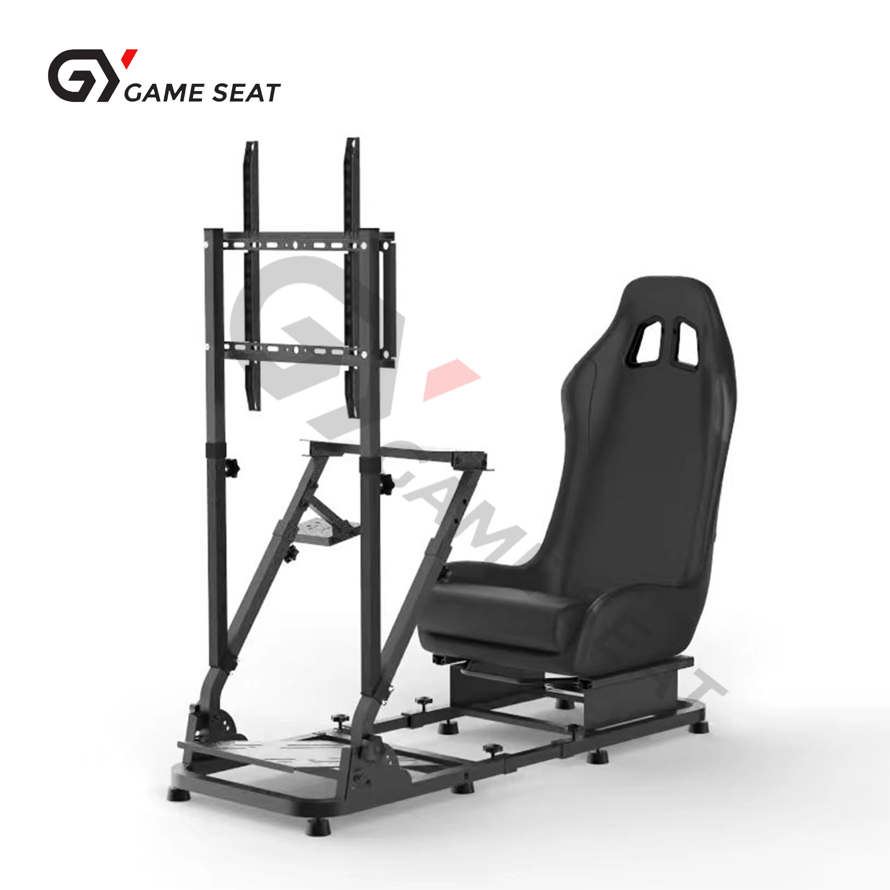 

GY084 New Gaming Sport Game Play Station Sim Racing Simulator Seats Cockpit With Bucket Steering Wheel Stand