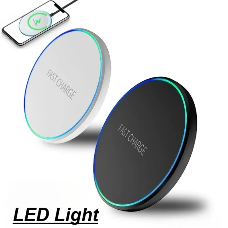 VIKEFON Mini Wireless Charger Pad LED Light For iPhone 17-12