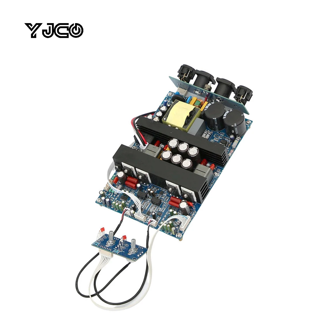 YJCO 500W+500W IRS2092 Placa Amplificadora de Alta Potencia HIFI Clase D, 2.0 Canales, Entrada XLR Balanceada, Salida SpeakON, AC220V 20Hz-20kHz