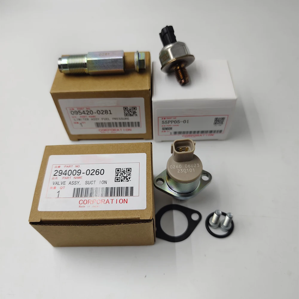 3Pcs High Pressure Sensor TDCi HDi SCV KIT 6C1Q-9H321-AB 294009-0260 55PP05-01 294200-0360 095420-0281 for Transit Fiat Ducato