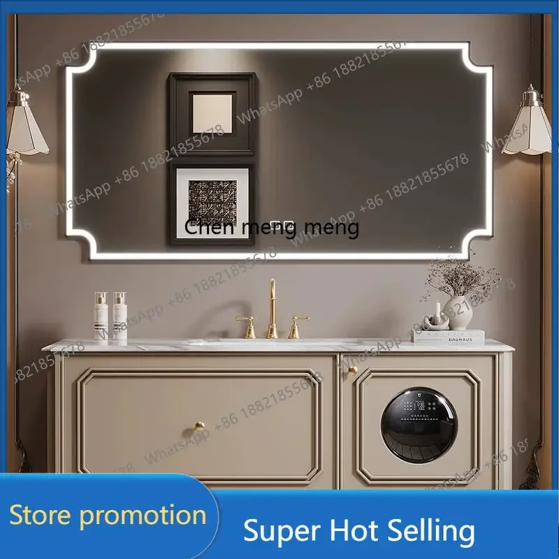 A6239 French retro washing and drying machine bathroom cabinet combination rock slab washing table oak luxury stone customizatio