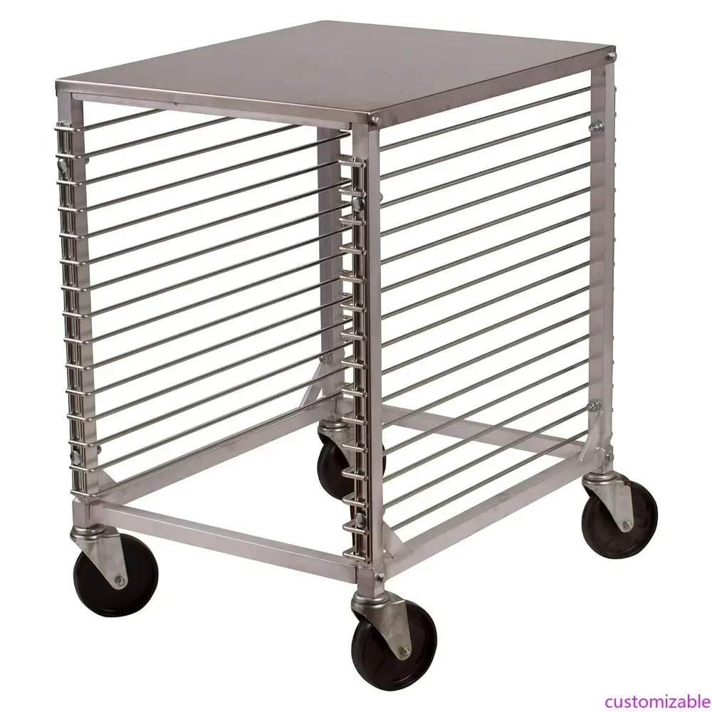 

Hot-sellingAluminum 15-Tier Rack with Hard Cover and Slide-out Wire Shelves for Sheet Pans