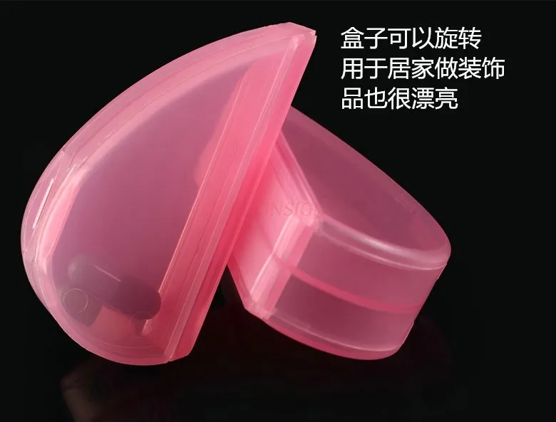 Love shaped portable small medicine box storage box PP plastic small plastic box packaging box