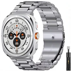 Stainless Steel Band For Samsung Galaxy Watch 8 Ultra 47mm No Gaps Strap For Samsung Watch 7 Ultra 47 mm Accessories Metal Belt