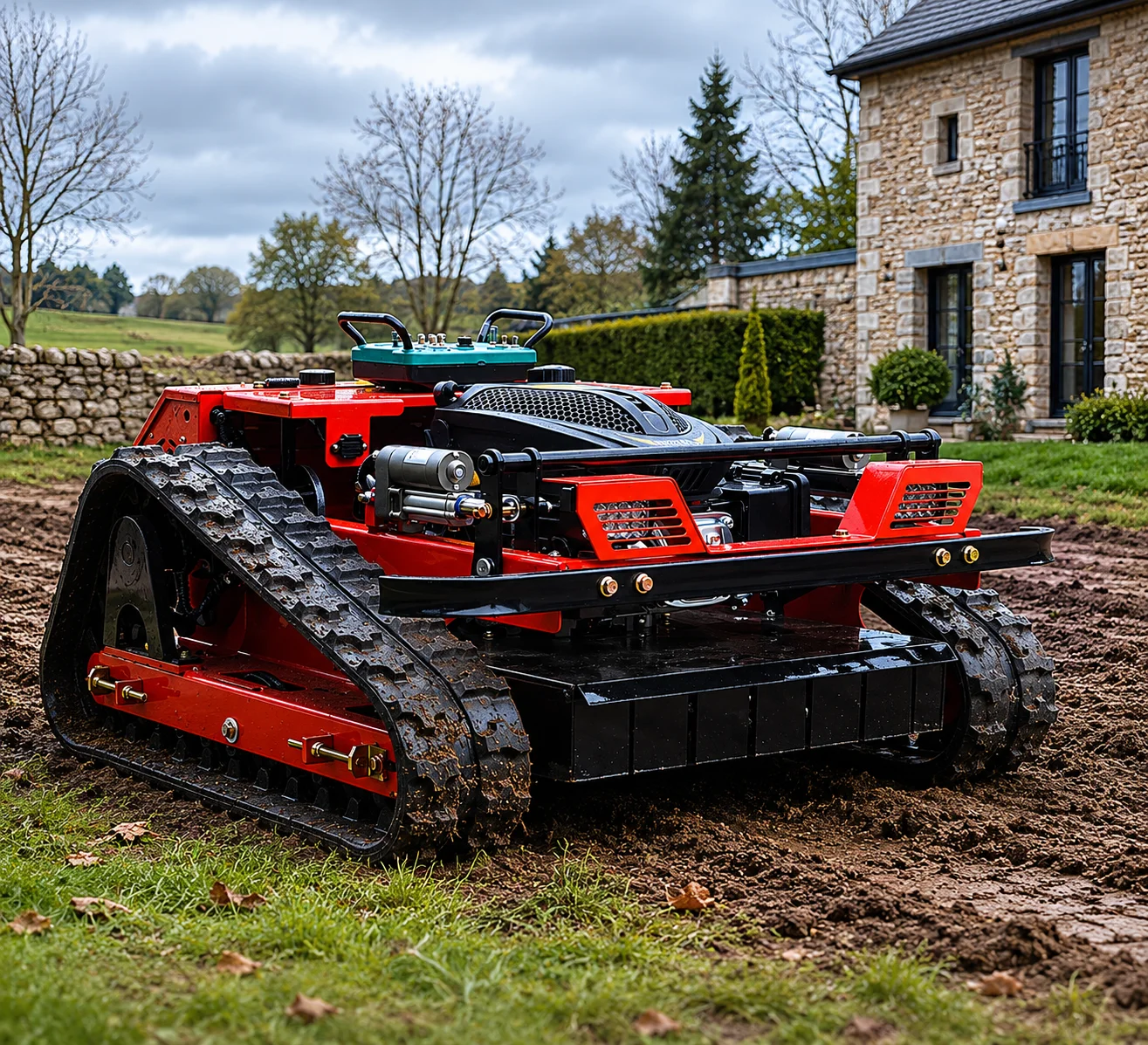 

Compact 800mm Remote Grass Cutter CE Certified Euro 5 Lawn Mowing Machine for Orchard Tasks