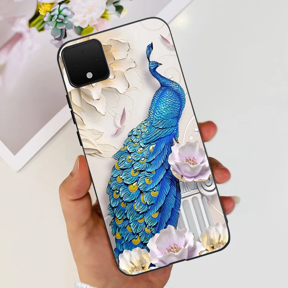 Funda trasera de silicona suave para Google Pixel 4 XL, carcasa bonita de gato de dibujos animados, TPU, a prueba de golpes, 4XL, G020J