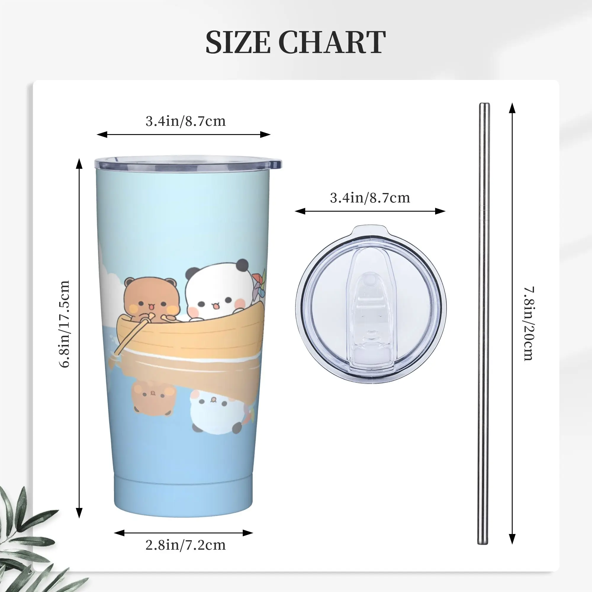 Stainless Steel Tumbler Bubu Dudu Rowing a boat Coffee Mug  Insulated Cold and Hot Mugs Cup Driving Graphic Water Bottle