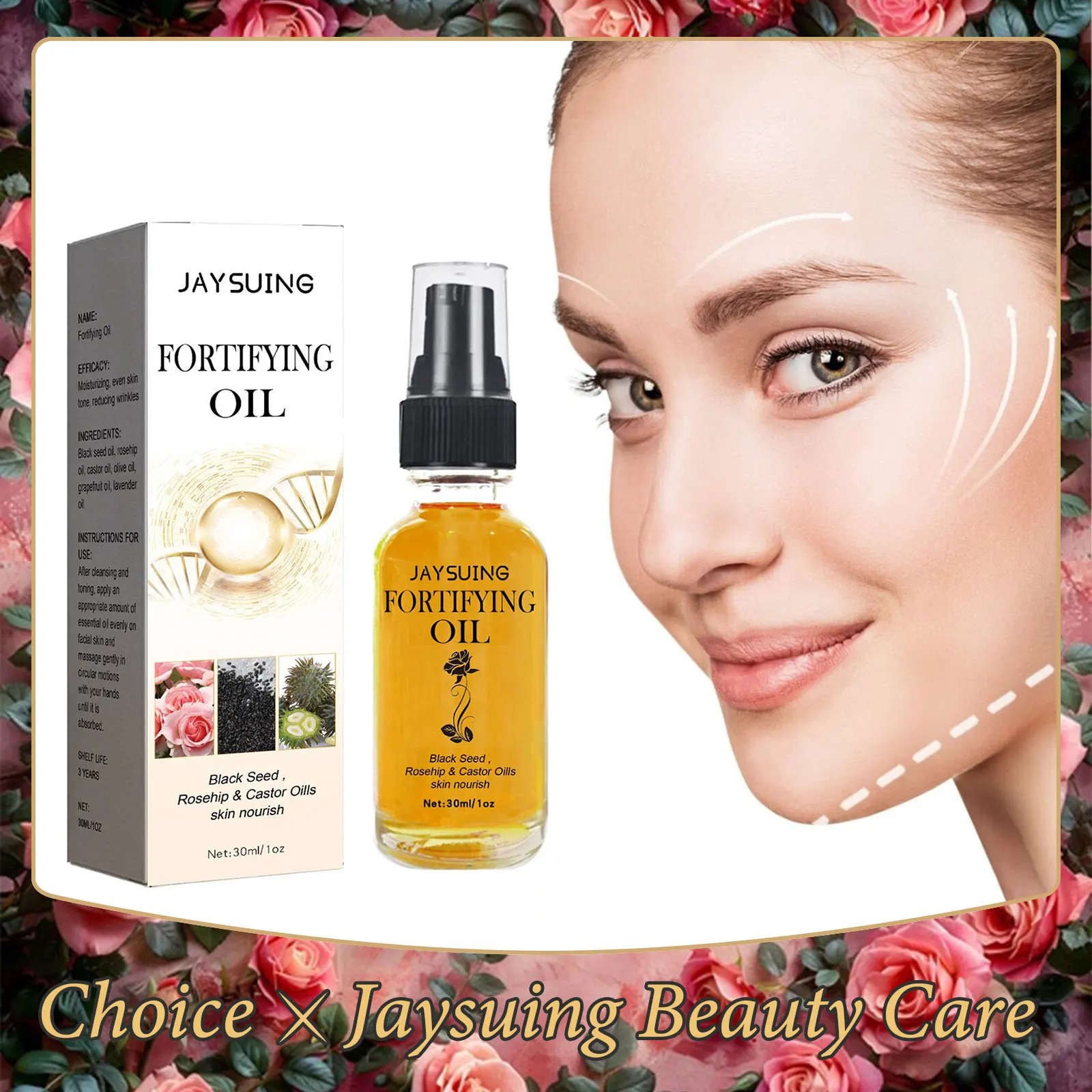 

Face Fortifying Oil Smooth Wrin-kles Firming Anti Sagging Nourish Hydrate Fade Fine Lines Facial Glow Moisturizing Essential Oil