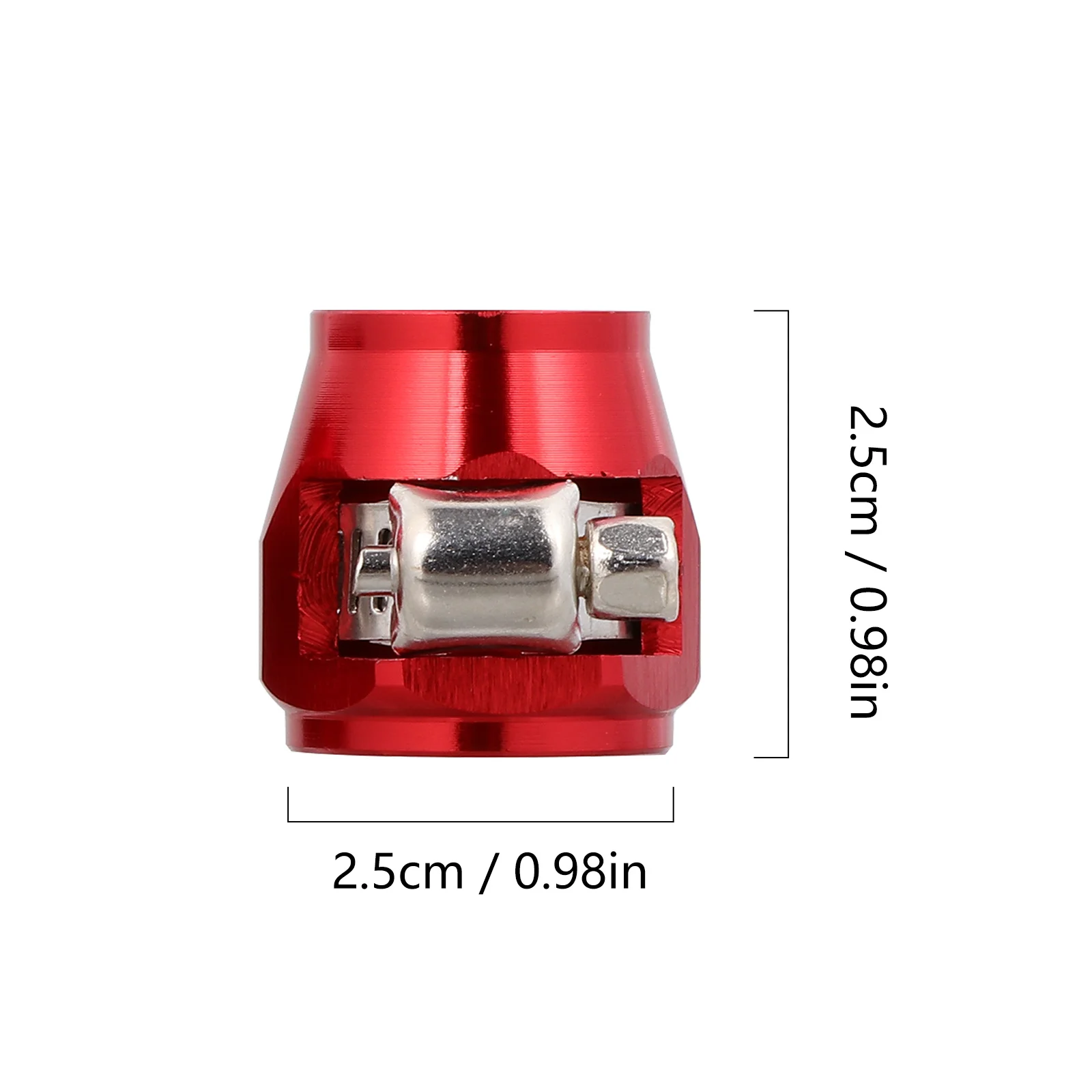 Tube Clamp Gear Line Clamps Trimmer Clips Hose Auto Car Accessories Repairing Red Aluminum Alloy