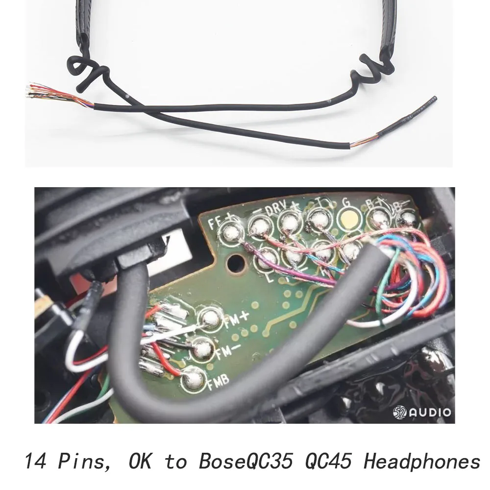 Conjunto de cabo de substituição na faixa de cabeça para Bose QC35 QC45 Kit de reparo de fone de ouvido Cabo de arco 14 pinos