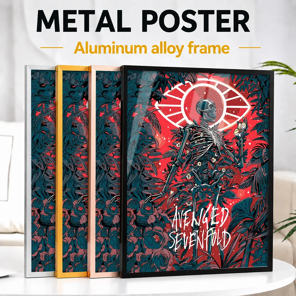 Avenged Sevenfold Album Framed Aluminum Metal Poster Customized Photo Bold Music Style Wall Art For Studio Ideal Birthday Gift