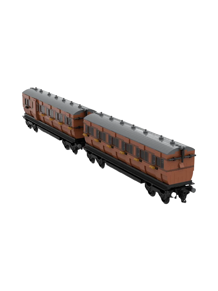 مجموعة مكعبات البناء Train Pre-Grouping Bogie Coaches - طوب Annie and Clarabel MOC-239252 نموذج هدية عيد الميلاد