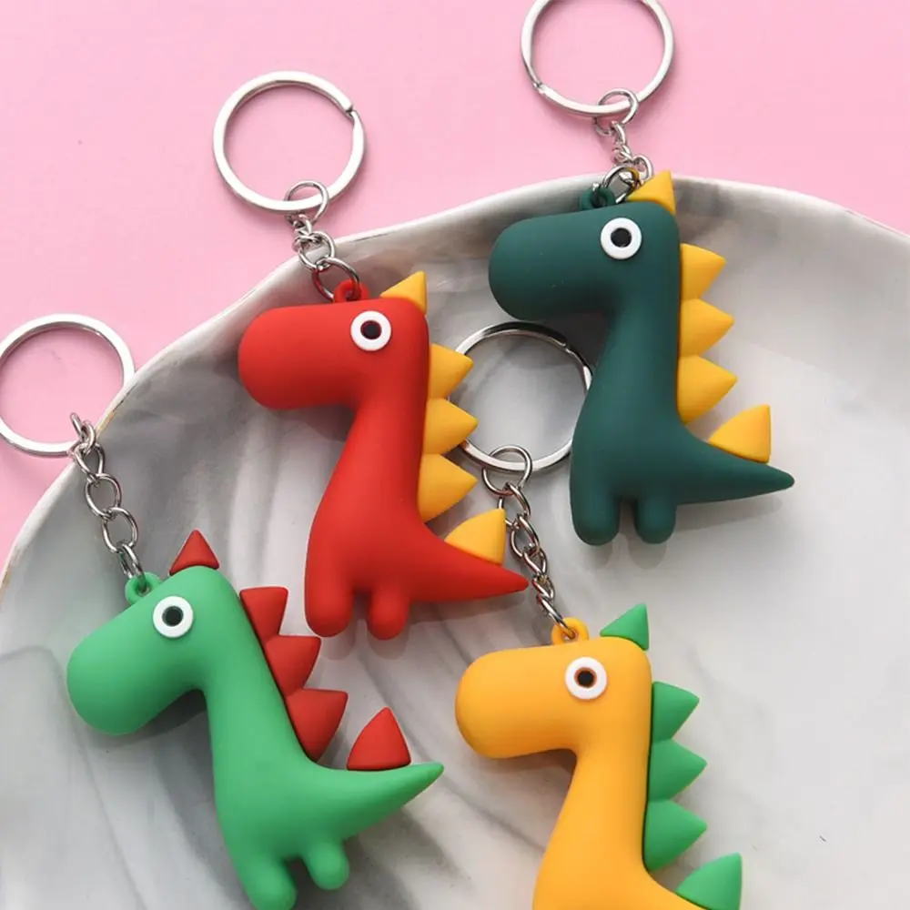 Cartoon Little Dinosaur Chaveiro, bonito durável saco charme pingente, multi-função mini porta-chaves, alta qualidade
