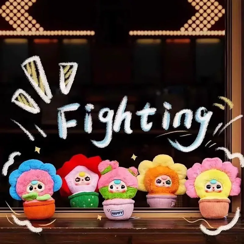 

Натуральная детская серия «Три маленьких цветов», плюшевая кукла, орнамент, слепая коробка, подвеска в горшке, украшение для рабочего стола, индивидуальные подарки для детей