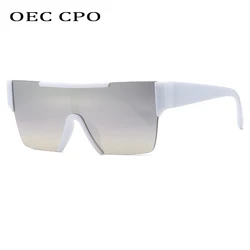 Oversized Rimless Punk Sunglasses New Women Men Fashion Square Shades Sun Glasses Female Silver Mirror Eyewear UV400 De Sol Muje