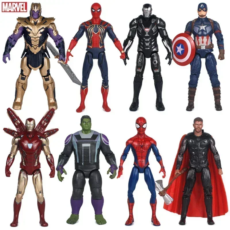

Marvel Avengers Superhero Figures Iron Man Action Figure Toys Spiderman Captain America Hulk Thor Holiday Gifts for Kids Boys
