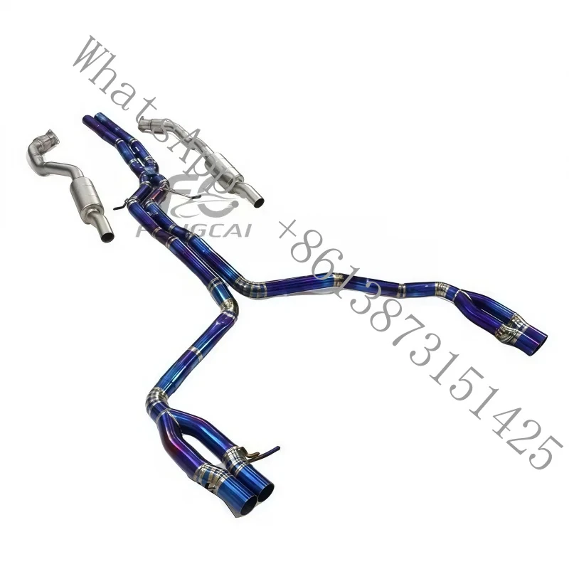 

Suitable S6 S7 C7 4.0T 2013-2018 Alloy Catback Exhaust System Front Pipe Retrofit , Improve Racing Performance