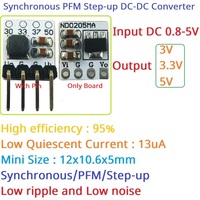 600MA High Efficiency Low Quiescent Current 1.2V 1.5V 2.5V 3V 3.7V 4.2V To 3V 3.3V 5V DC DC Boost Converter Voltage Step-up Modu