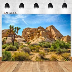 Laeacco Joshua Tree National Park Desert Natural Landscape Room Decor Backdrop Photographic Photo Background For Photo Studio