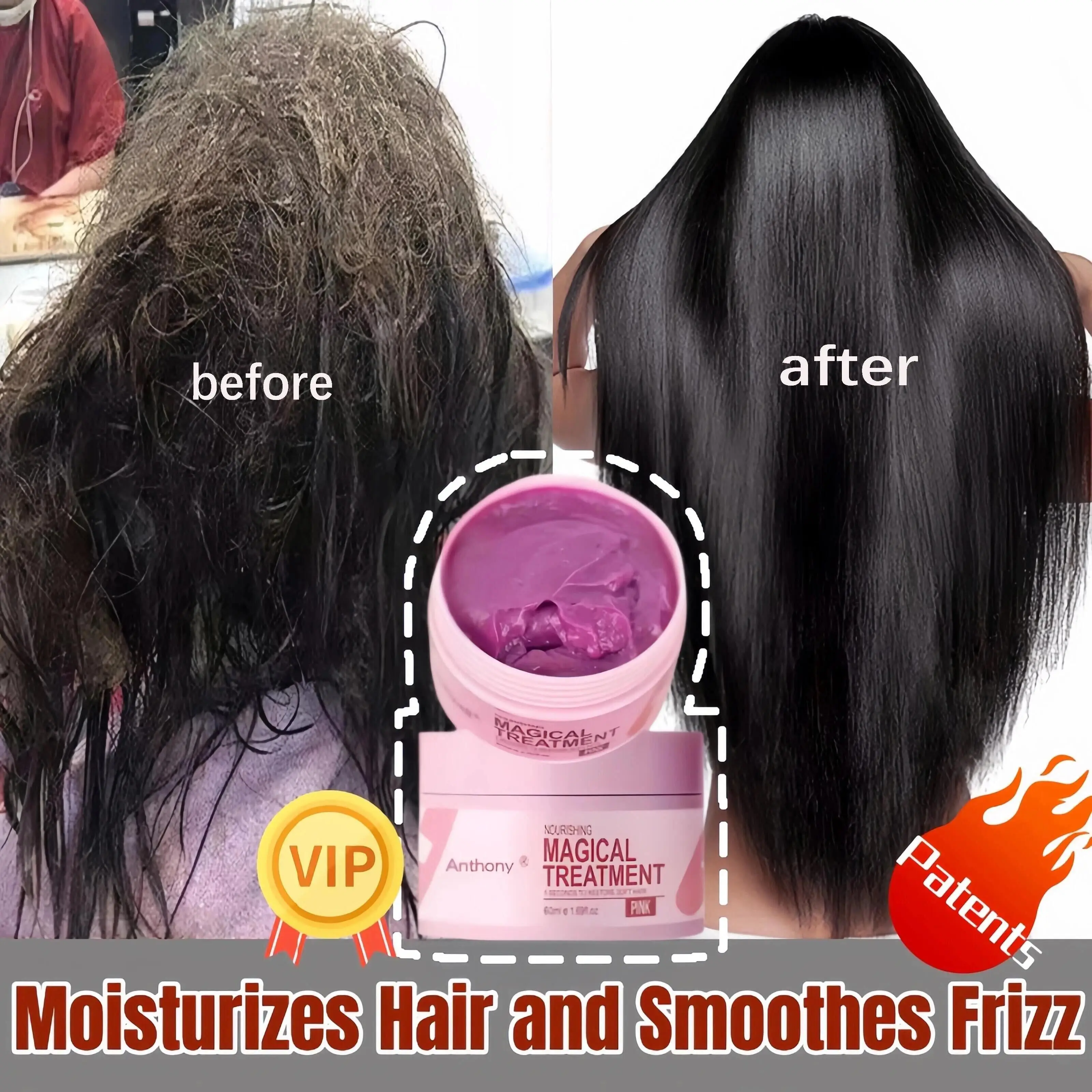 Magical Keratin Hair Mask 5 Seconds Repair Damaged Frizzy Hair Soft Smooth Shiny Nutrition Deep Moisturize Nourishing Hair Care