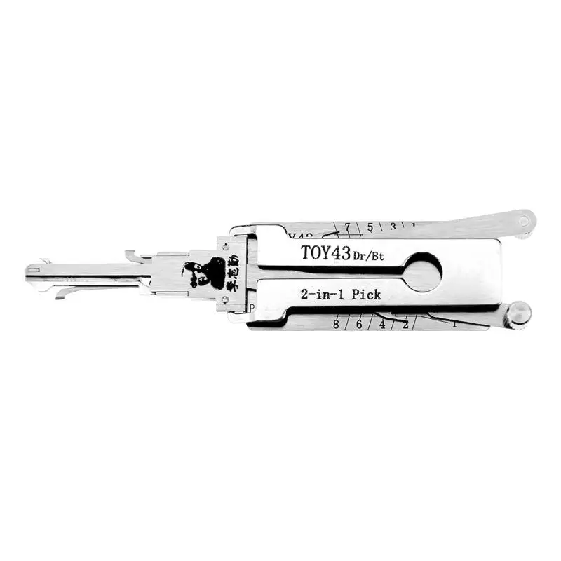 Hot Sale Original Locksmith Tools Toy43 T-oyota 2 in 1 Car Pick and Decoder Auto Lock Picks