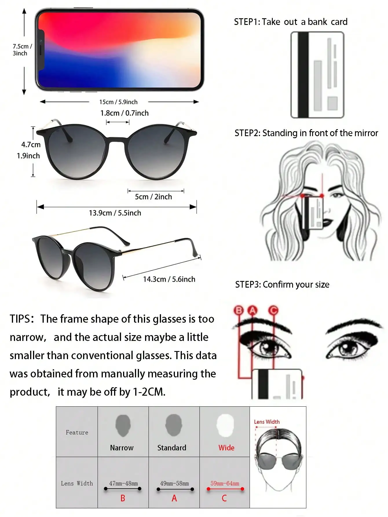 1PC Fashion Round Metal Women Sunglasses For Men Daily Life Shades Eyewear Accessories.Glasses view 6