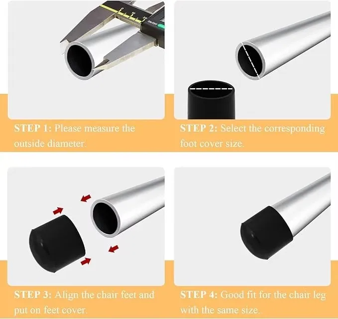 Round Rubber Chair Leg Pad 6/7.5/9/10/12-32mm Furniture Leg Table End Plug PVC Silent Anti-slip Floor Protection Cap Foot Cover - view 6