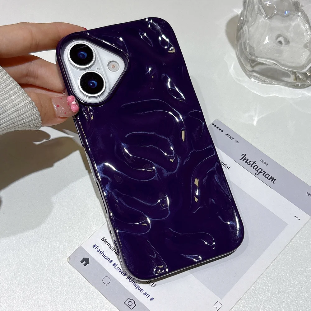 

ripple Candy Color Ultra Thin Silicone Soft Case For iPhone 16 15 14 Plus 13 12 11 Pro Max Matte Shell Non-Slip TPU Back Cover ﻿