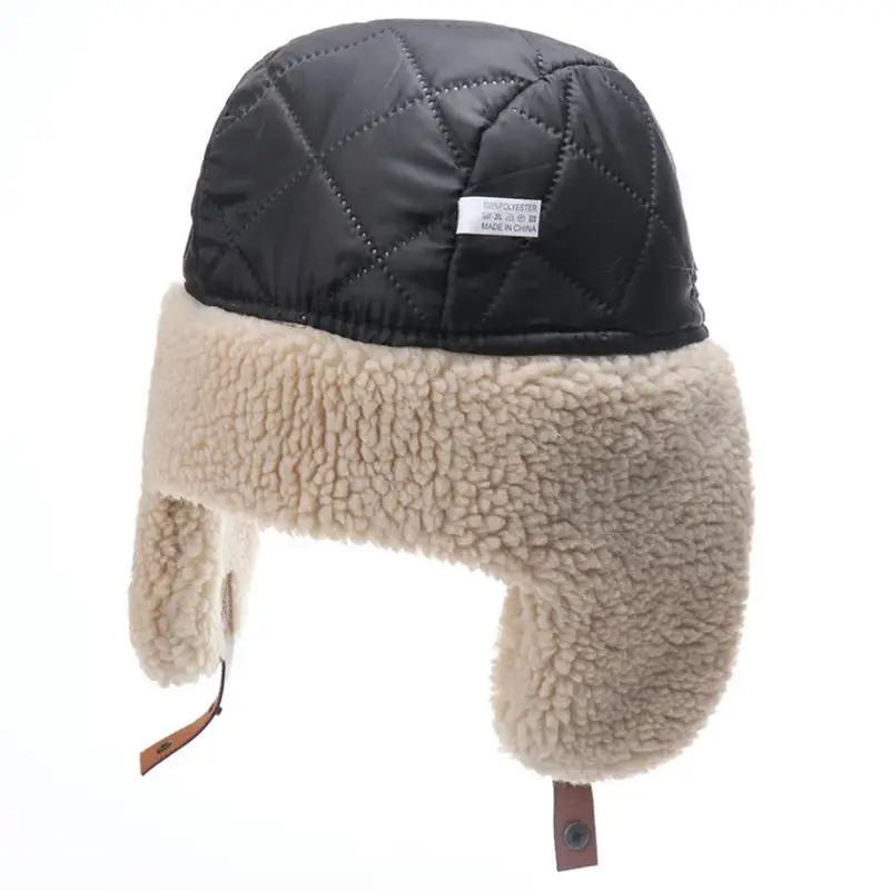 Pilot Hat With Goggles For Winter Skiing Beanie With Ear Protection Windproof Outdoor Ski Hat Warm Caps For Skiing Camping