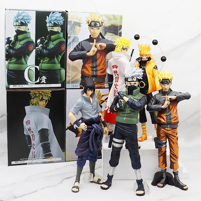 27Cm Naruto Anime Figuren Hatake Kakashi Uchiha Sasuk Naruto Actiefiguur Pvc Model Speelgoed Ornamenten Geschenken