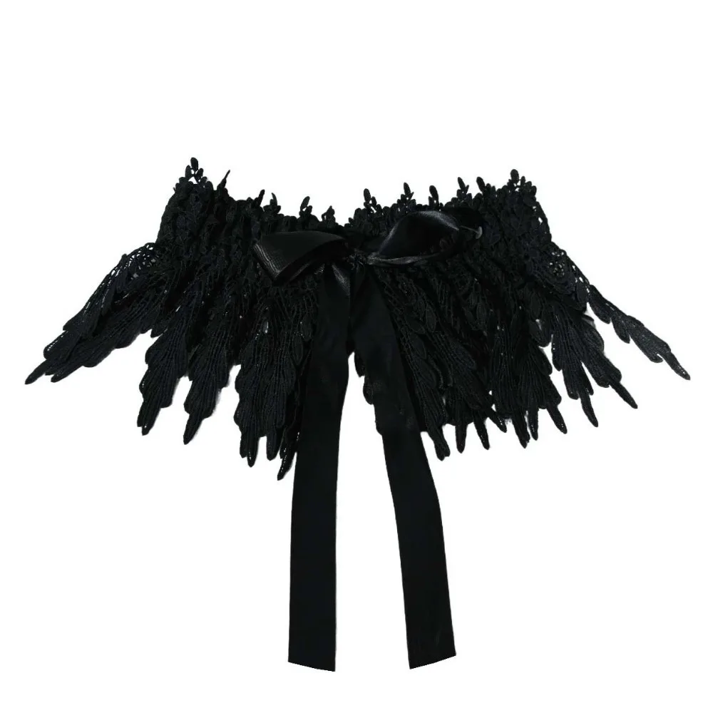 cinto-corset-elegante-de-cor-solida-com-renda-faixa-elastica-de-amarrar-preto-vazado-largo-para-vestido